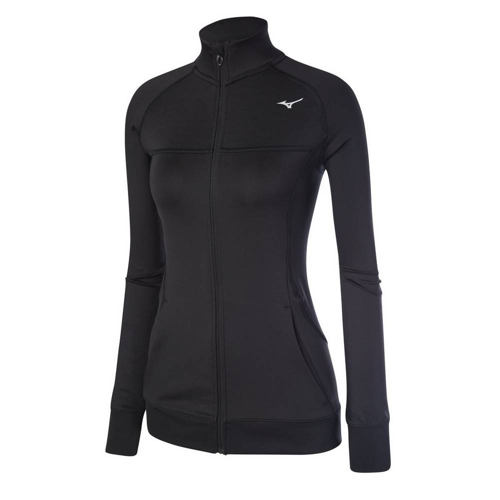 Mizuno Alpha Knit Női Jacke Fekete IXD905784